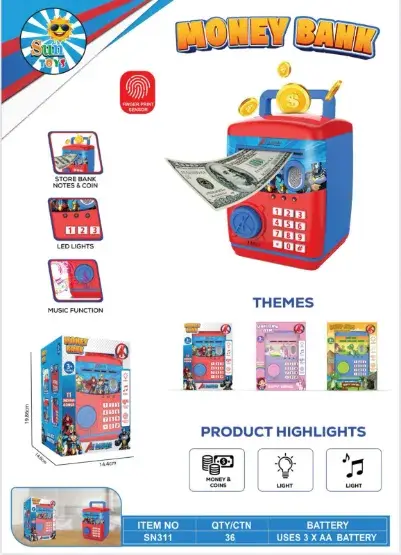 Finger print ATM money bank - YASH TOYS & GENRAL STORE