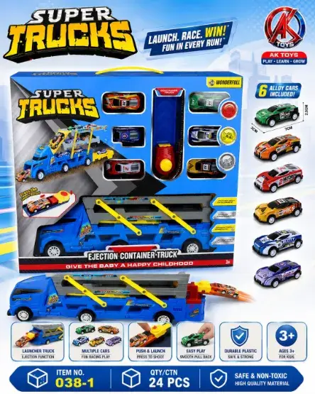 Track racer truck with cars - YASH TOYS & GENRAL STORE