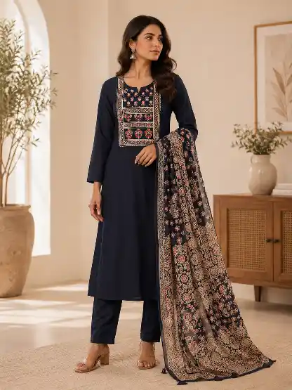 Black cotton suit - UNNATI NX HOSIERY & FASHION