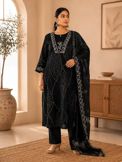 4 black cotton suit - UNNATI NX HOSIERY & FASHION
