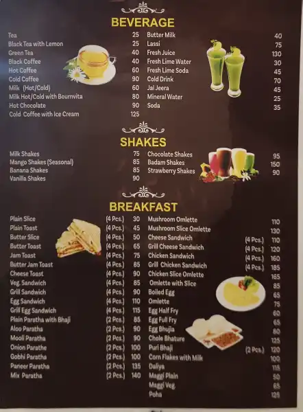 MENU - HOTEL MILAM INN