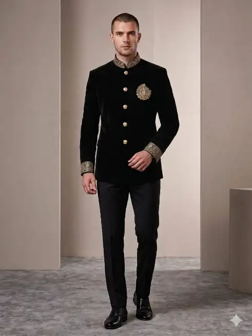 hand work in armani 3 - V.K. COAT WALA