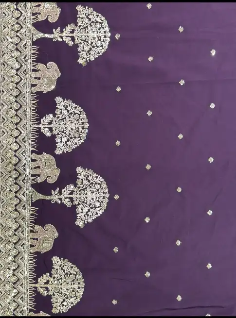 kadhai in armani fabric (wine) - V.K. COAT WALA