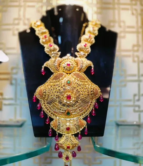 Primium Rani long set 22k - TARA SHREE JEWELLERS