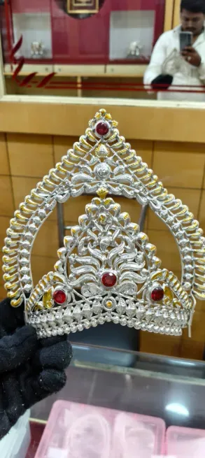 Fancy durga mata mukut - TARA SHREE JEWELLERS