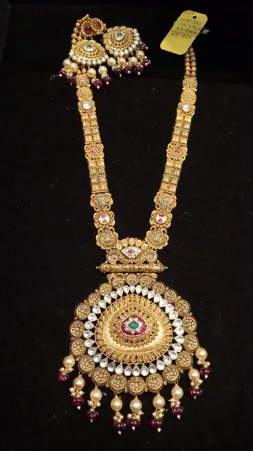 22k long set - TARA SHREE JEWELLERS