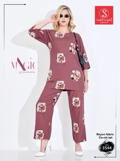 3544 reyon co-ord set  - UNNATI NX HOSIERY & FASHION