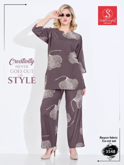 3548 reyon co-ord set  - UNNATI NX HOSIERY & FASHION