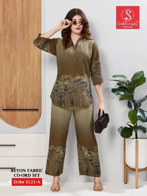 3121 reyon co-ord set  - UNNATI NX HOSIERY & FASHION