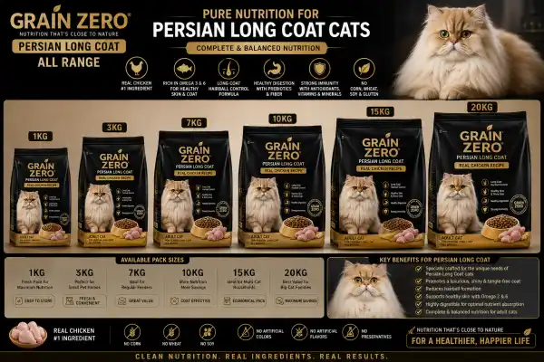 GRAIN ZERO PERSIAN LONG CORT ALL RANGE - RAJAN PET SHOP
