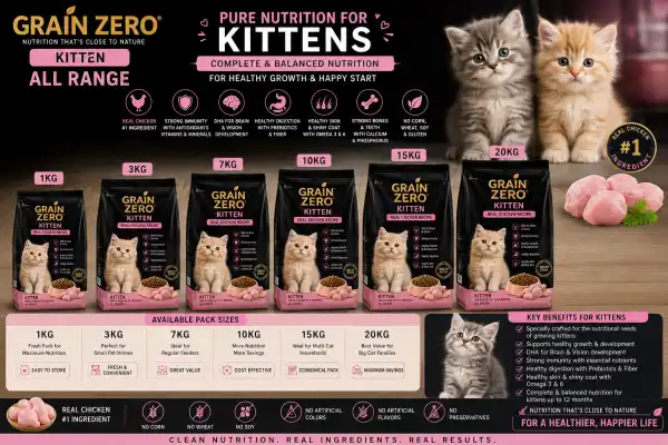 GRAIN ZERI KITTEN ALL RANGE - RAJAN PET SHOP