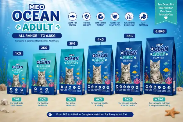 MEO OCEAN ADULT DRY FOOD ALL RANGE - RAJAN PET SHOP