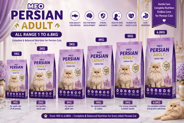 MEO PERSIAN ADULT DRY FOOD ALL RANGE - RAJAN PET SHOP