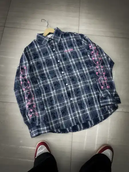 Blue shirt (hand print )  - SOAR COLLECTION