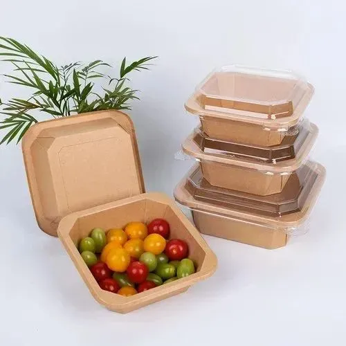 400ml paper brown square container - DAGA DISPOSAL
