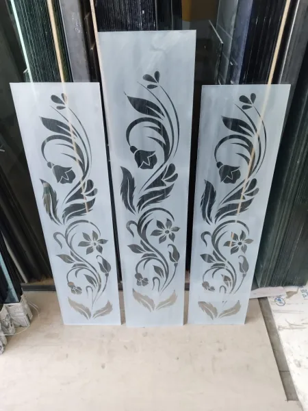 Reverse etching in glass  - MAA DURGA GLASSES