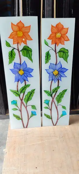 Colour etching in glass shape 3 - MAA DURGA GLASSES