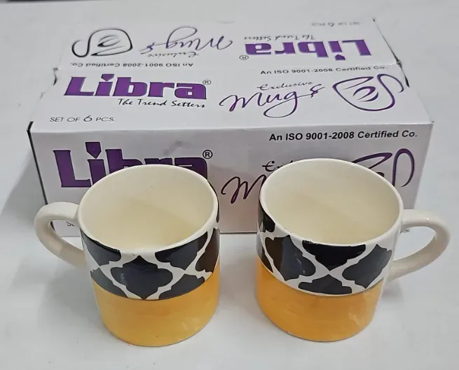 Ceramic cup medium (6 pcs) set 114 - SILPI AGENCIES