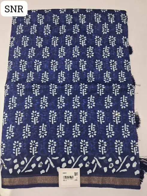 Indigo blue sarees - SARASWATI SAREES