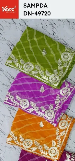 Gota patti sarees - SARASWATI SAREES