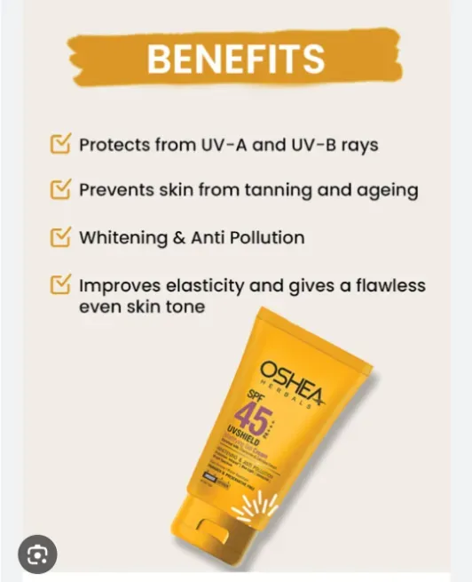 Oshea Sunscreen spf45 - CHARVI BEAUTY