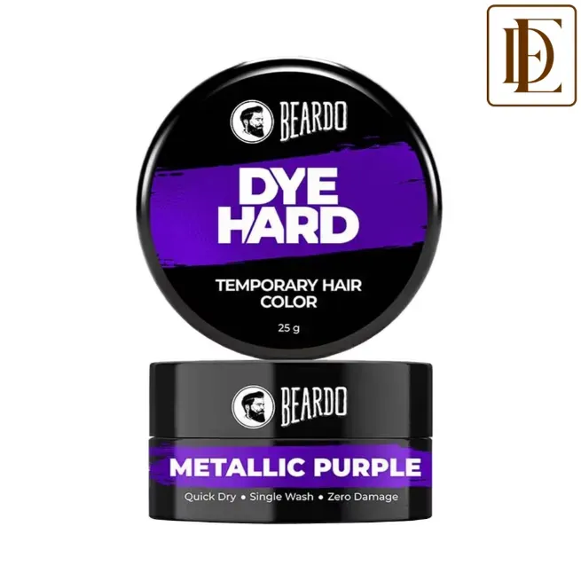 Beardo Dye Hard Temporary Hair Color - Metallic Purple (25g) - DURGA EMPORIUM