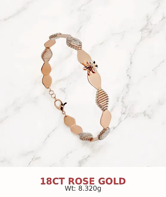 Rose gold kada - DAGINA JEWELLERS