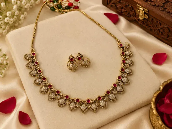 Kundan necklace - ARIHANT FASHION JEWELLERY