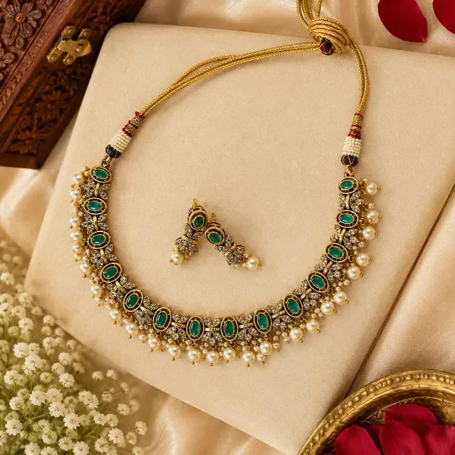 Kundan necklace - ARIHANT FASHION JEWELLERY