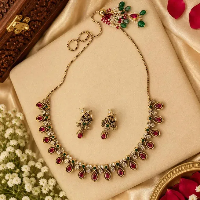 Kundan necklace - ARIHANT FASHION JEWELLERY