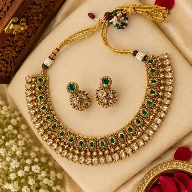 Kundan necklace - ARIHANT FASHION JEWELLERY