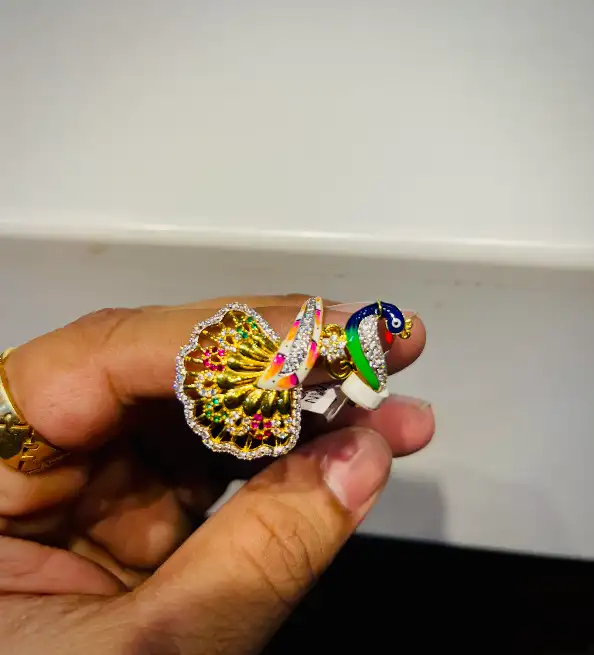 Peacock Ring | 18KT GOLD | 7.5 grams - SATISH CHANDRA SHIVAM KUMAR SARRAF