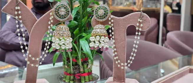 Polki Jhumka - KATYAYANI JEWELLERS